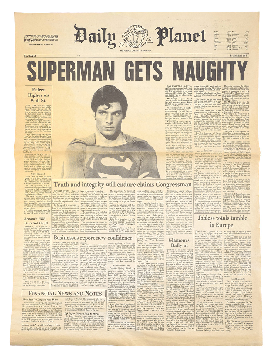 Read more about the article Superman III – Daily Planet “Superman Gets Naughty” Newspaper