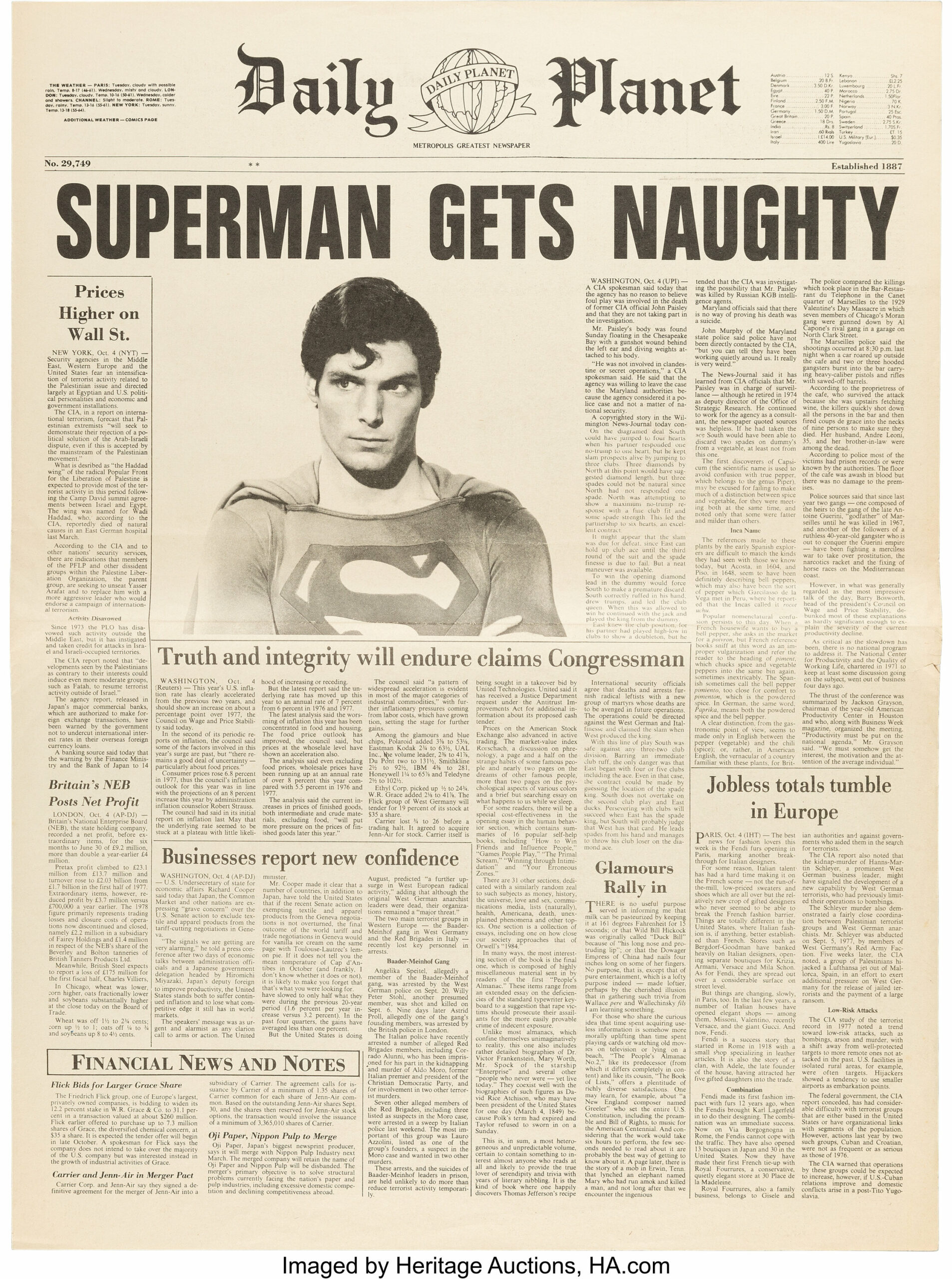 Read more about the article Superman III – Daily Planet Newspaper Superman gets naughty