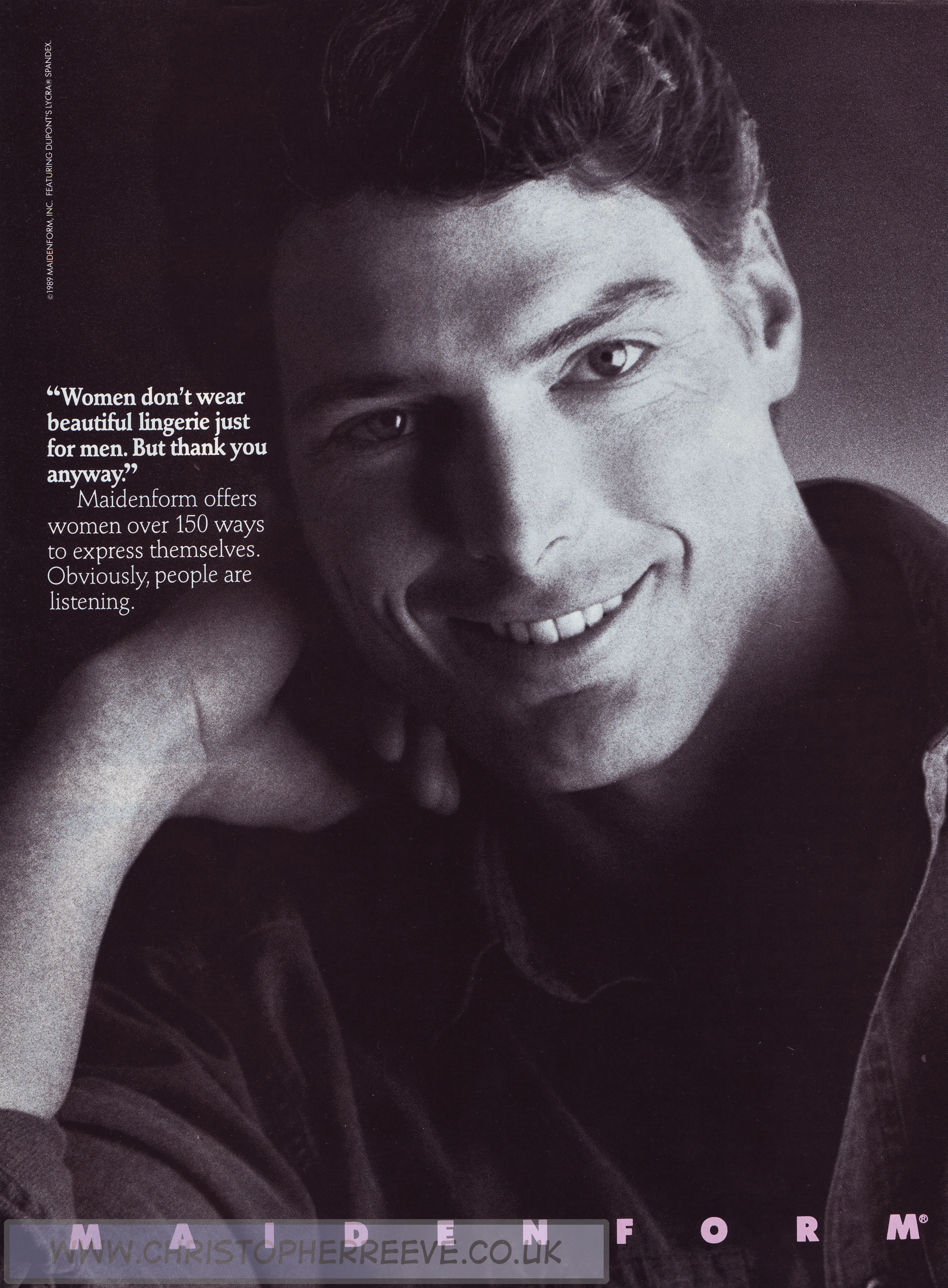 Read more about the article Christopher Reeve MaidenForm Advertisement 1989
